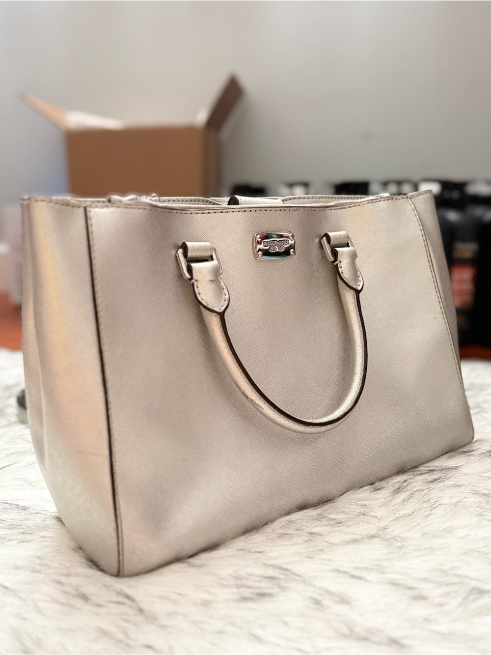 Michael Kors Metallic Silver Bag